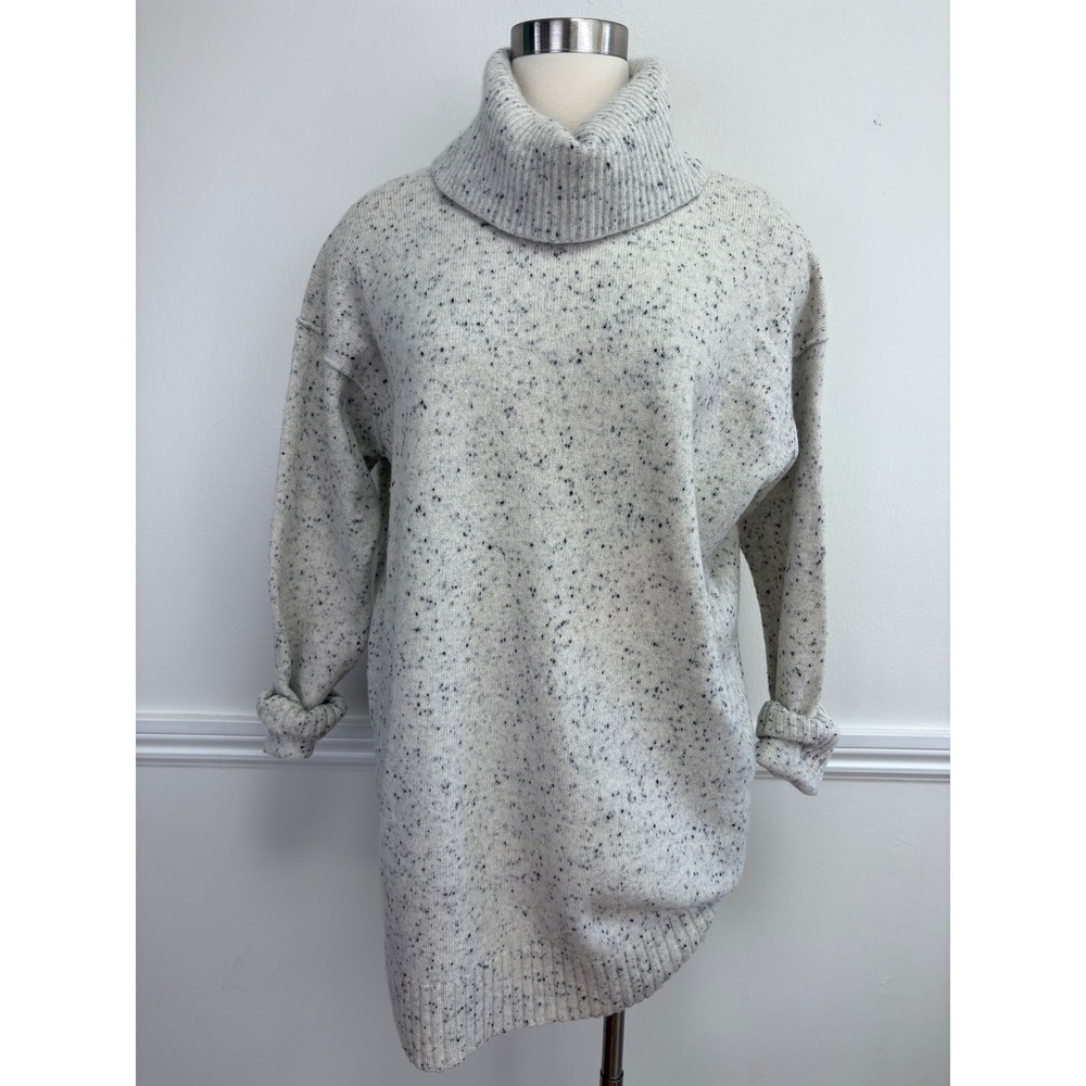 Athleta Bayshore Wool Cashmere Turtleneck Tunic Sweater Size M Cozy Donegal